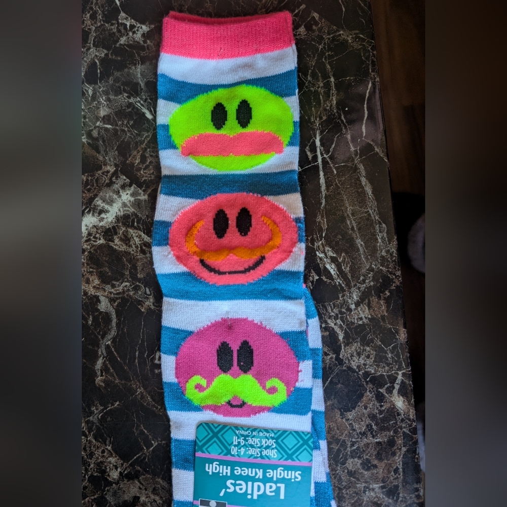 Colorful Striped Knee-High Socks